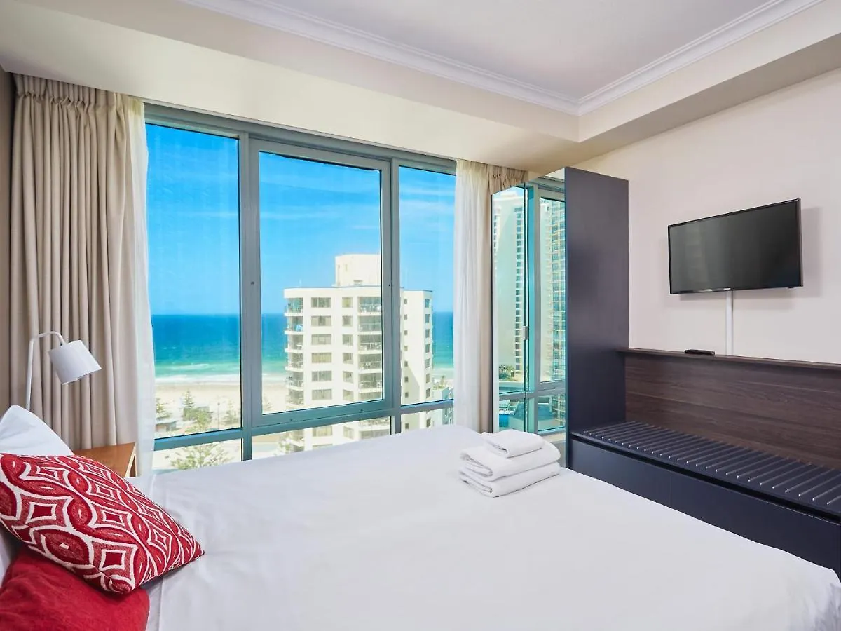 Skyline And Beach View With King Bed Studio In Gold Coast Apartment